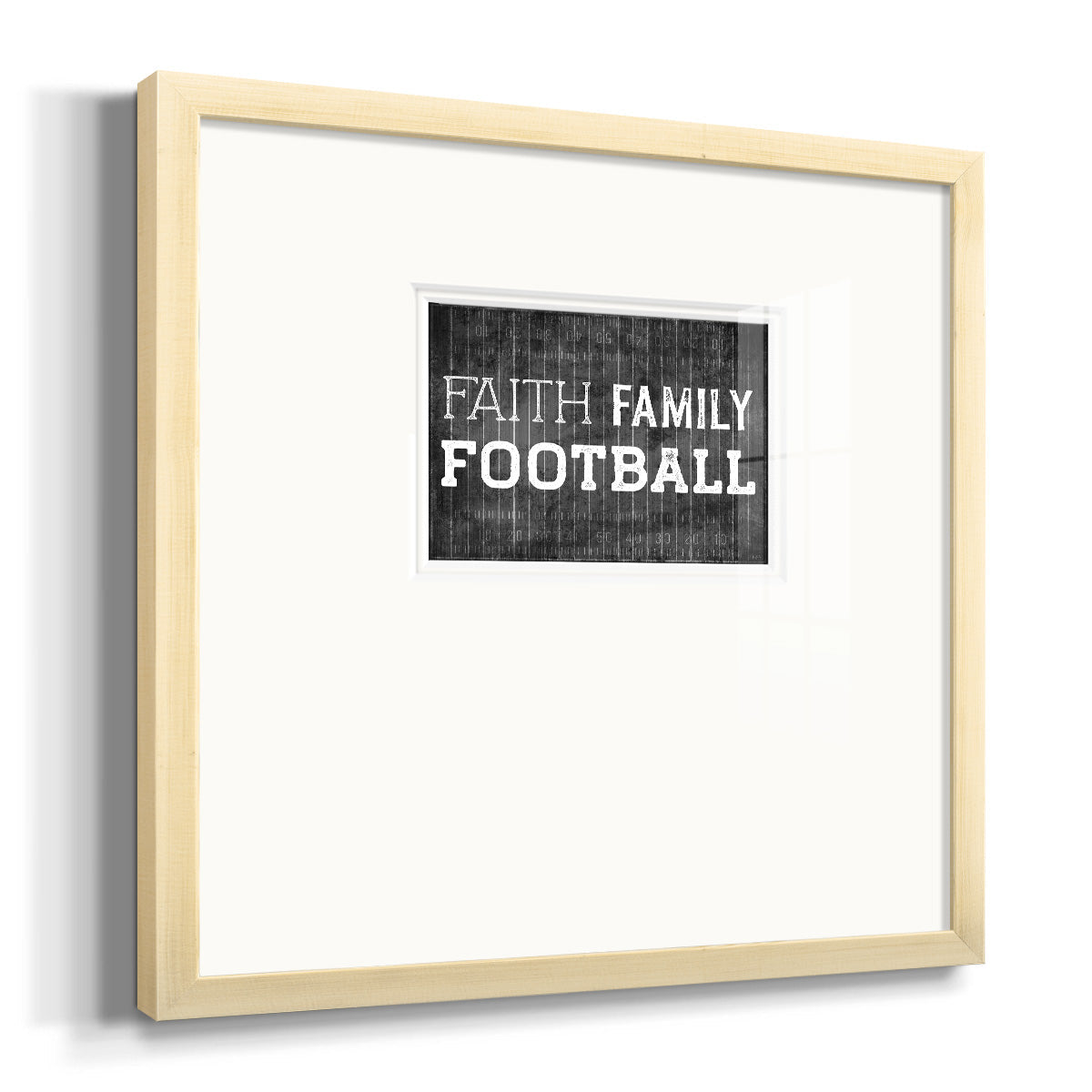 Faith Family Football Premium Framed Print Double Matboard