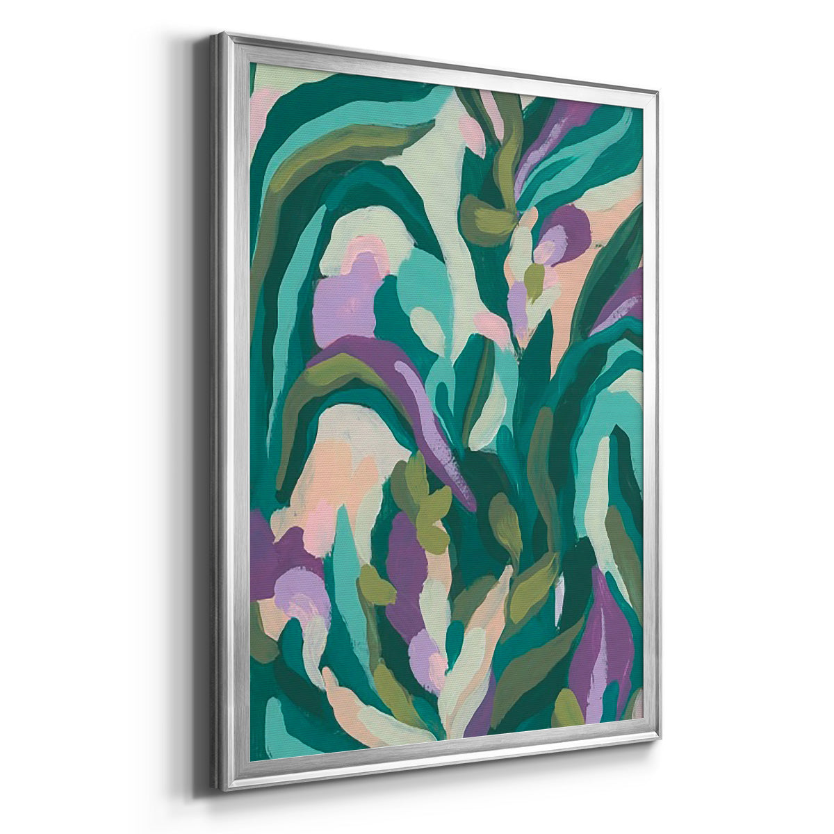 Jungle Wave I - Modern Framed Canvas Print