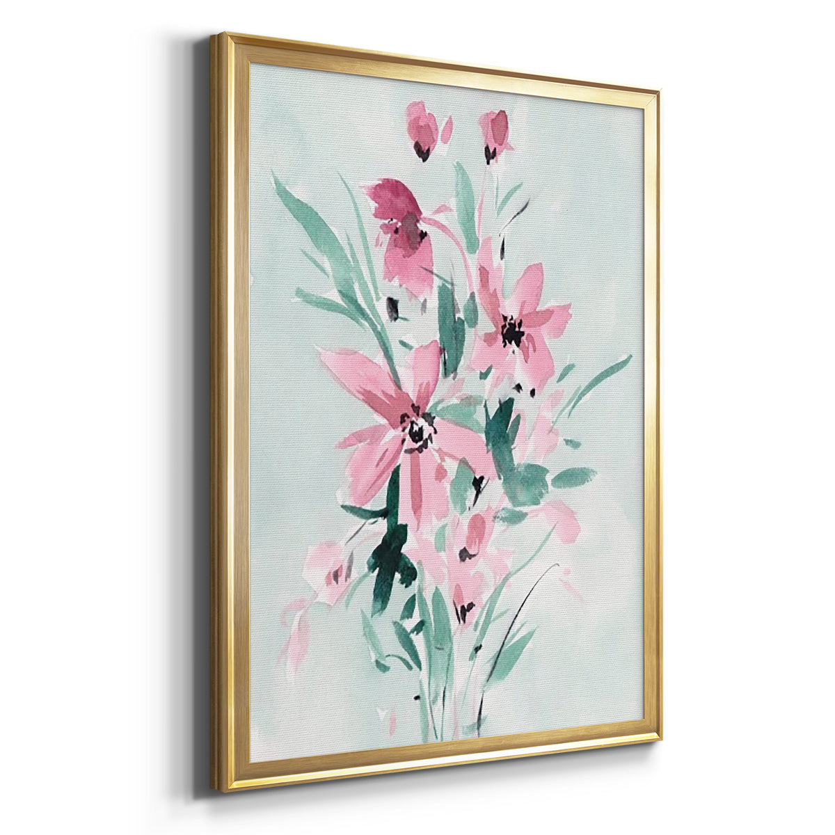 Posy Blooms II - Modern Framed Canvas Print