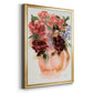 Mauve Bouquet in Teapot I - Modern Framed Canvas Print