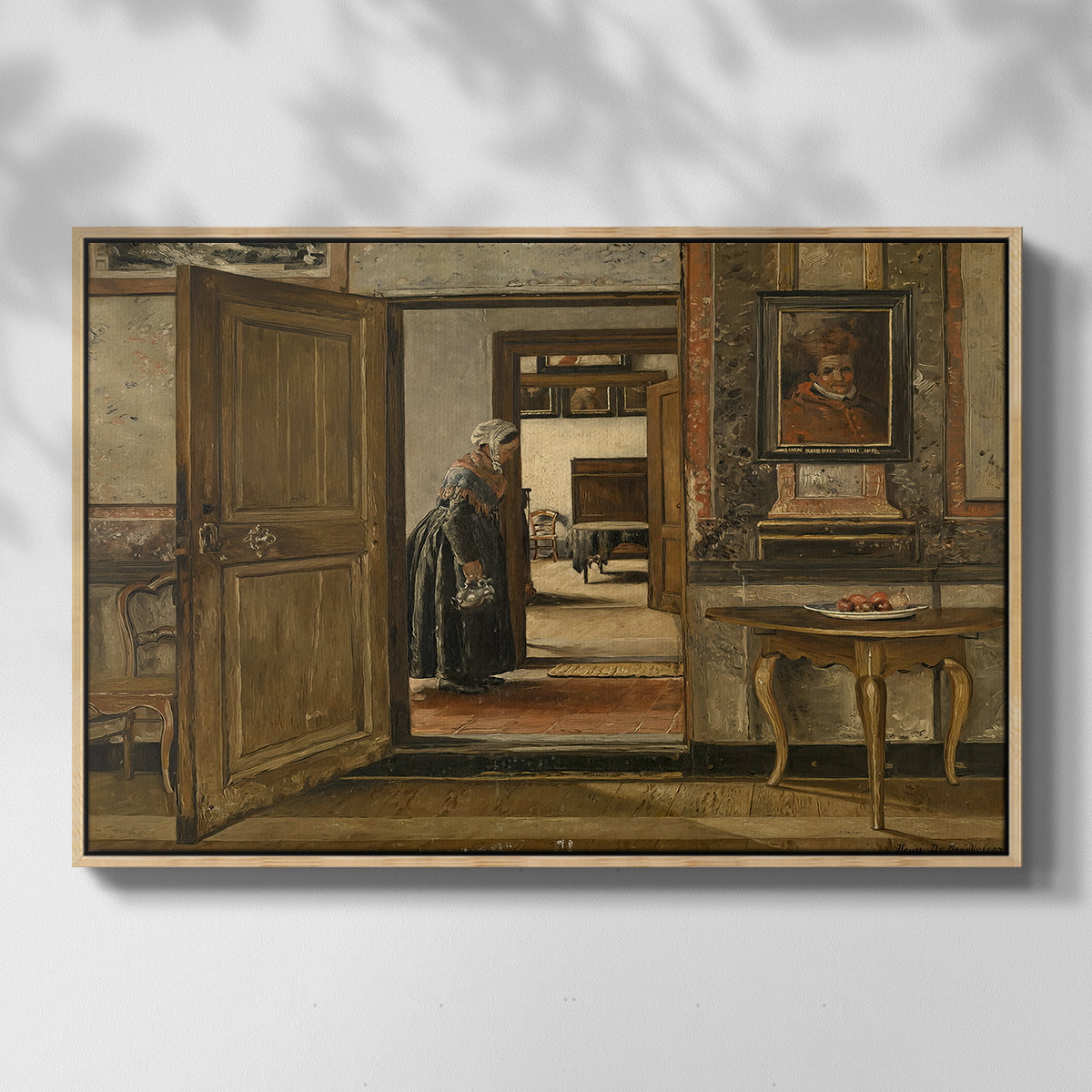 Interior of the Terninck Institution in Antwerp, 1884 - Floater Framed Canvas Print