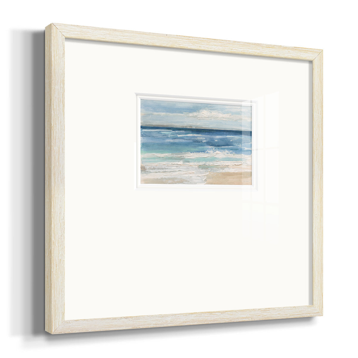 Ocean Waves I Premium Framed Print Double Matboard