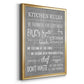 Neutral Kitchen Rules - Modern Framed Canvas Print