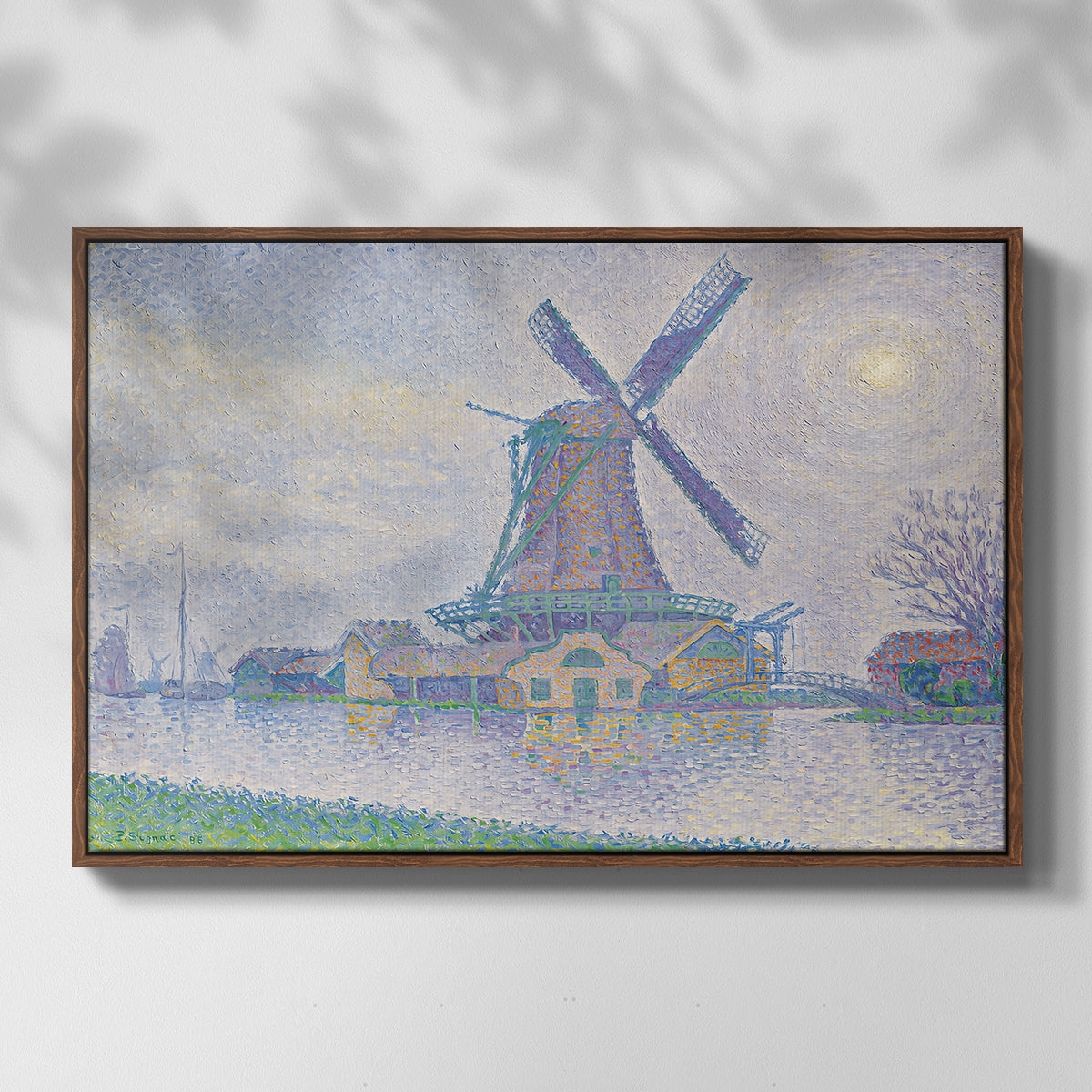 Mill of Edam (Moulin d'Edam), 1896 - Floater Framed Canvas Print
