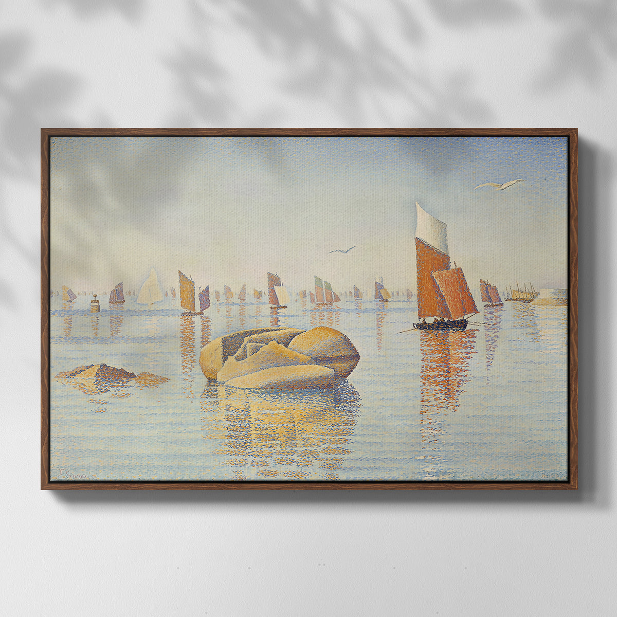 Concarneau, Quiet Morning, Opus 219, 1891 - Floater Framed Canvas Print