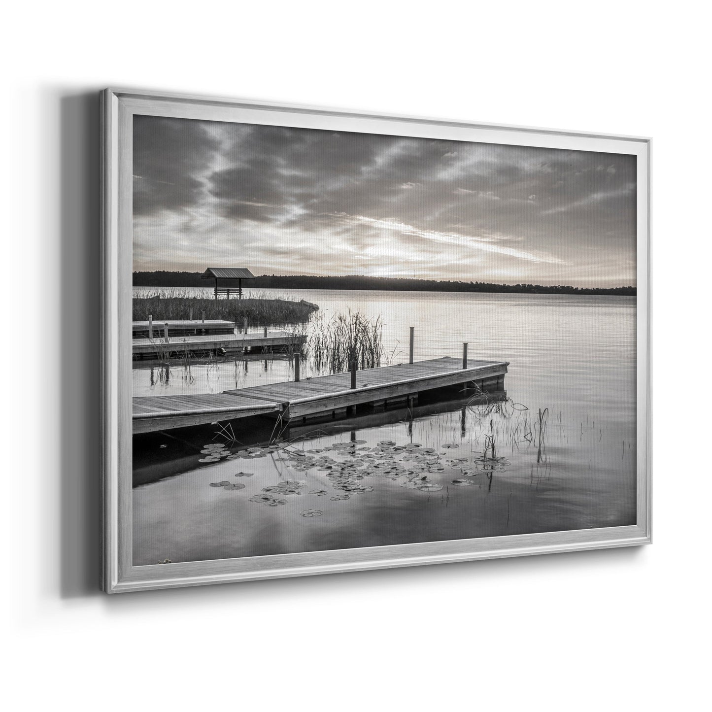 Soft Summer Sunrise - Modern Framed Canvas Print