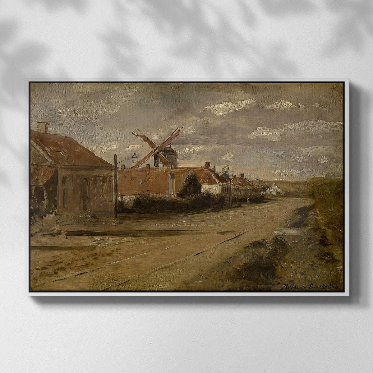 The Mill at Kiel, c. 1885-1888 - Floater Framed Canvas Print