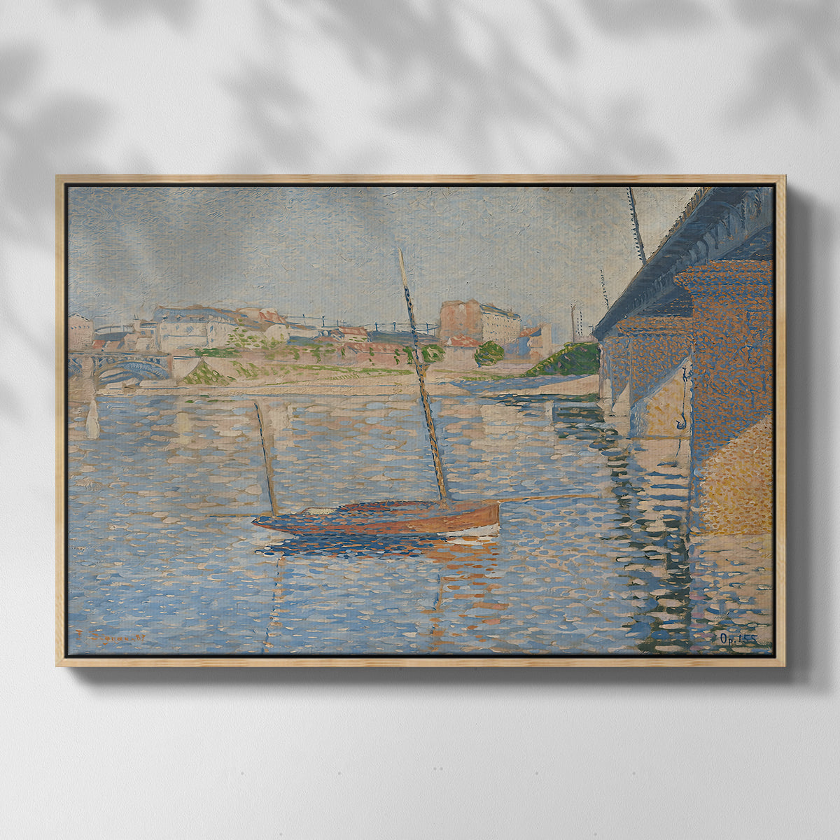 Le Clipper, Asnières, 1887 - Floater Framed Canvas Print