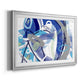 Blue Flow - Modern Framed Art Print