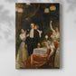 Canvas art print of a Romantic composition with figure and ornate surroundings with a soft shadow on a white background.