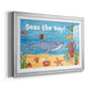 Cute Sea Creatures II - Modern Framed Art Print