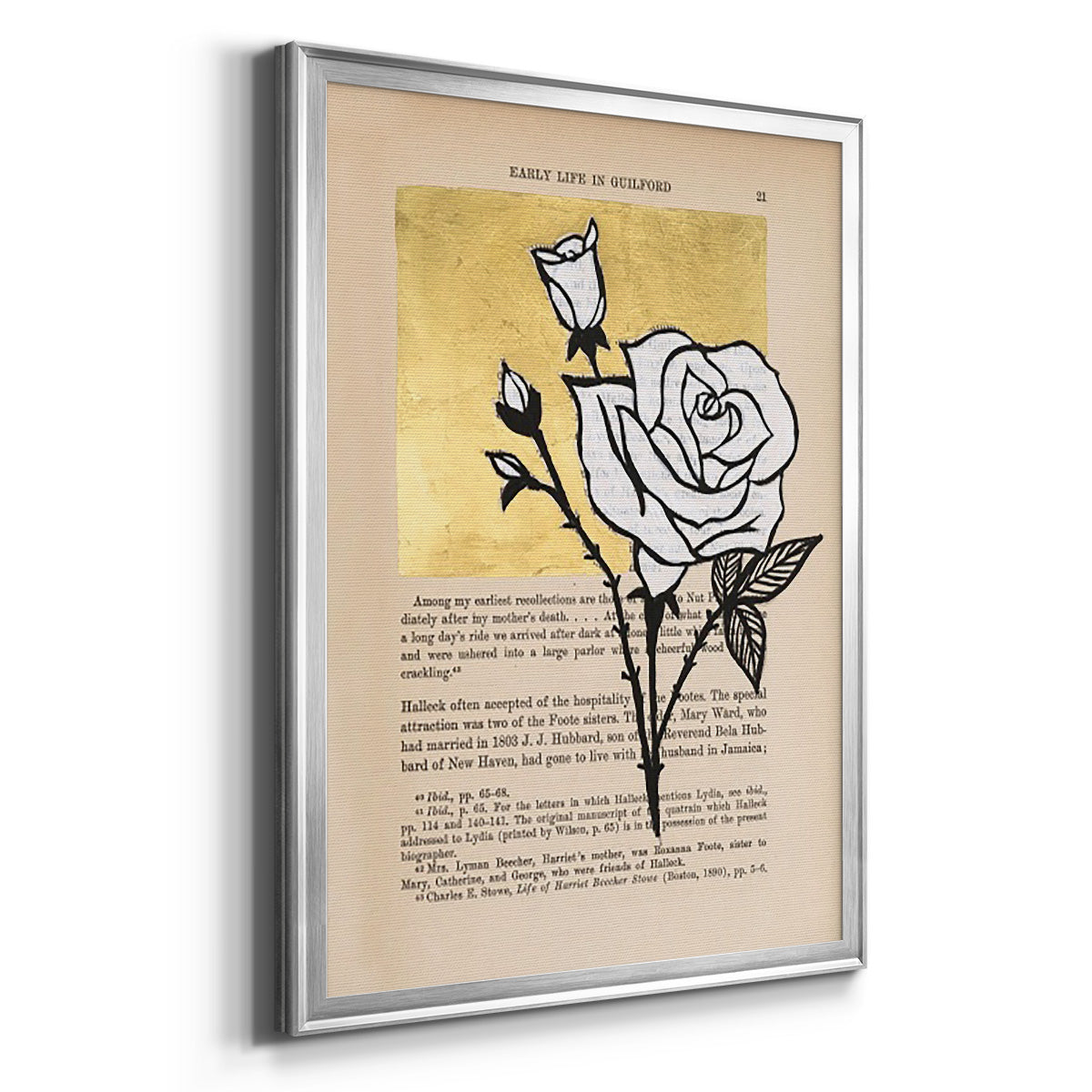 Floral Diary III - Modern Framed Canvas Print