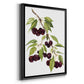 Watercolor Cherries - Modern Framed Canvas Print