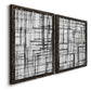 Line Meditation I - Premium Framed Canvas 2 Piece Set - Ready to Hang