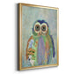 Fantastic Florals Owl - Modern Framed Canvas Print