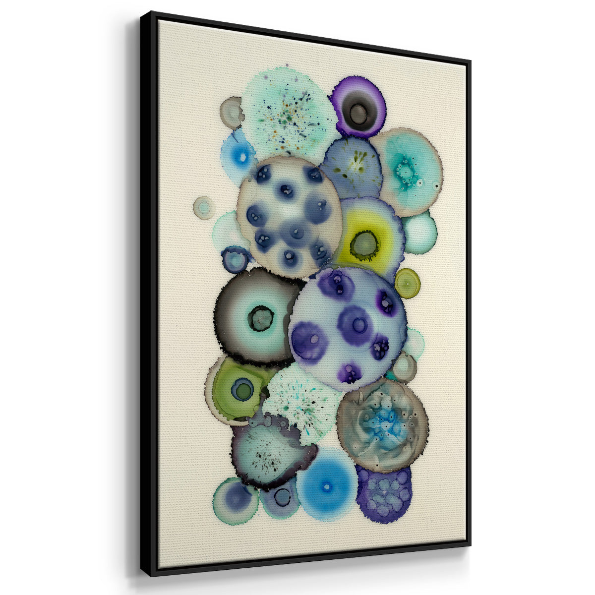 Geodes II - Framed Premium Gallery Wrapped Canvas L Frame - Ready to Hang