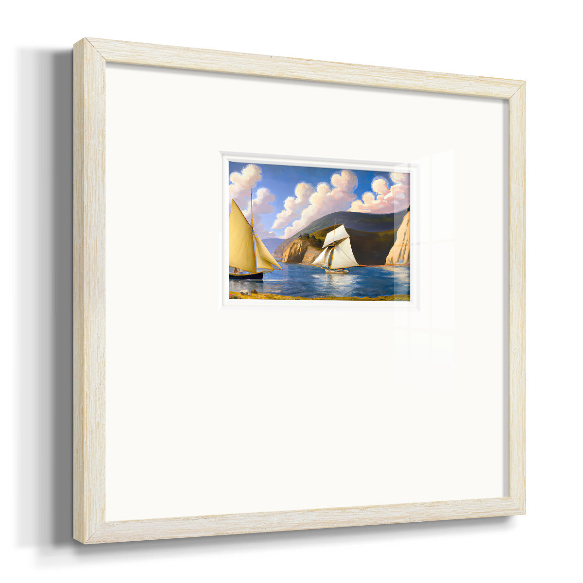 Golden Sail Valley Premium Framed Print Double Matboard