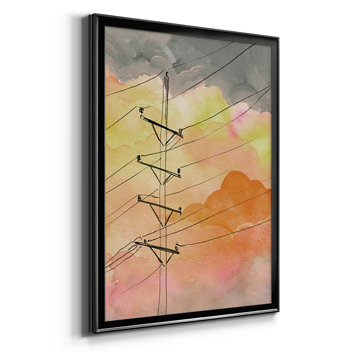 Cloudy Communication I - Modern Framed Canvas Print