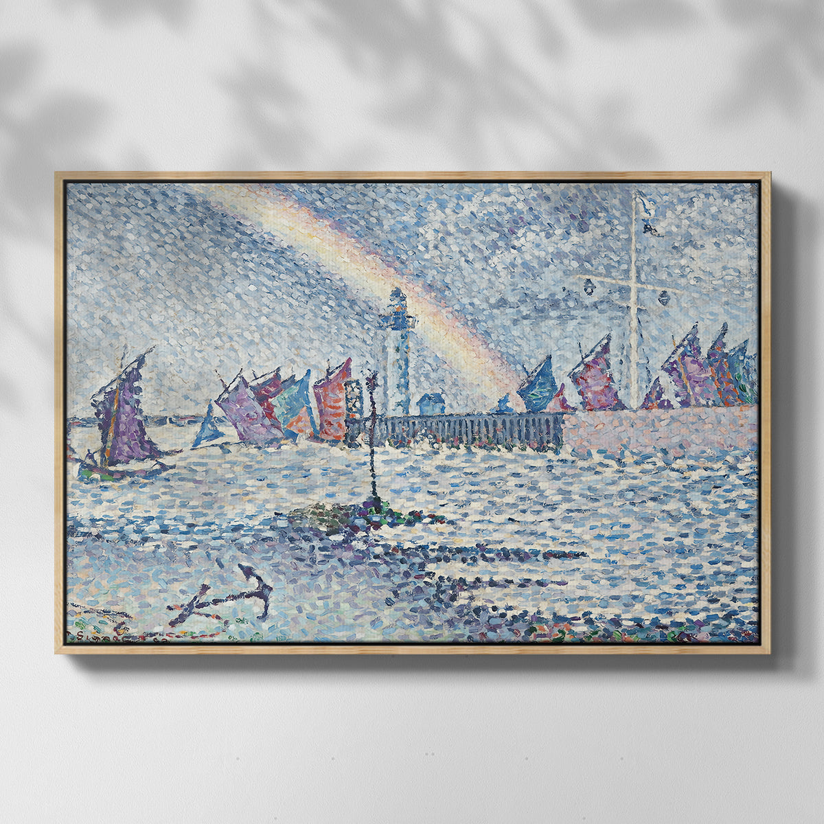 Entrance to the Port of Honfleur, 1899 - Floater Framed Canvas Print