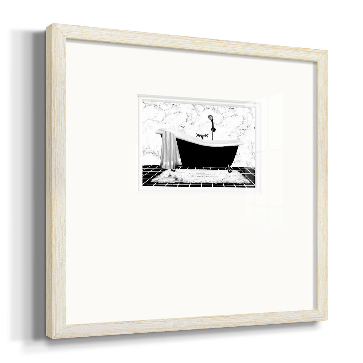 Modern Bath I Premium Framed Print Double Matboard