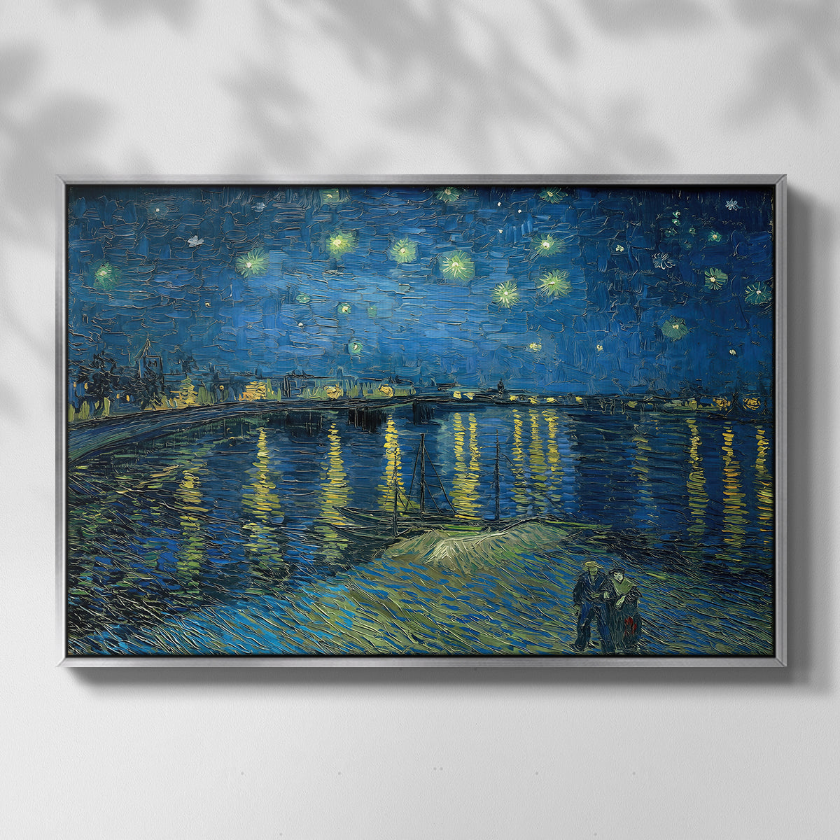 Starry Night Over the Rhône, 1888 - Floater Framed Canvas Print