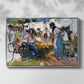 Net Menders in Valencia, 1909 - Floater Framed Canvas Print