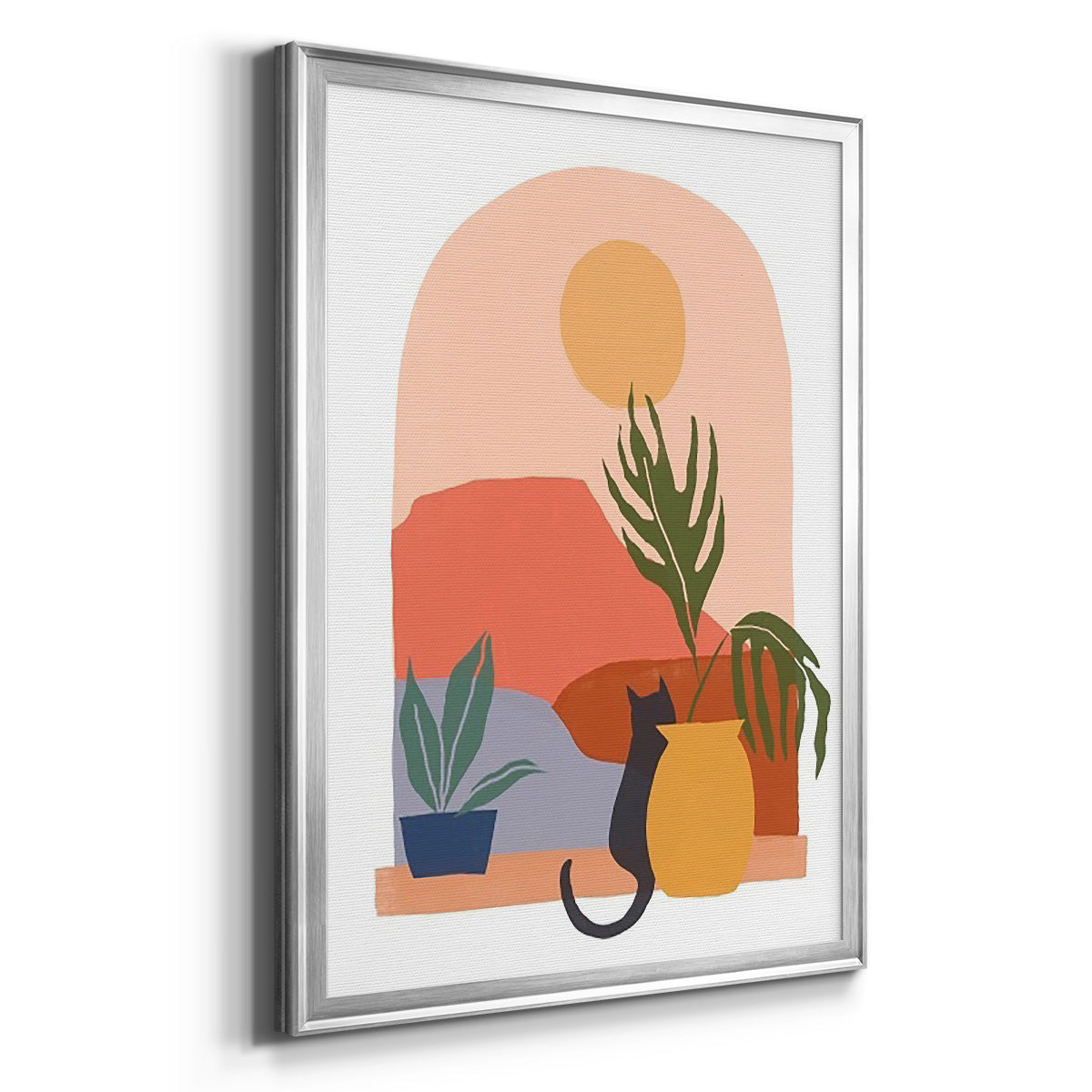 Paper Scene I - Modern Framed Canvas Print