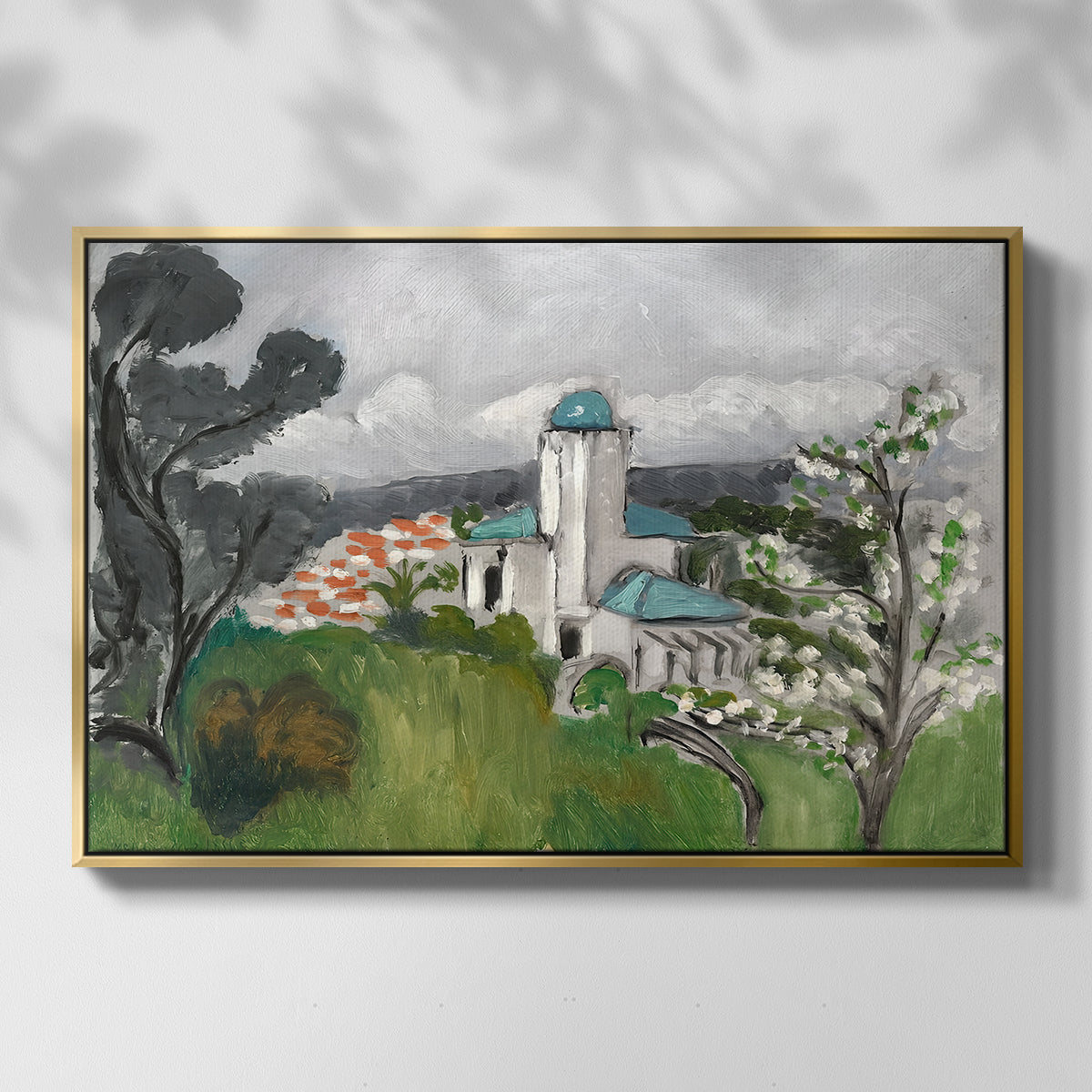 The Blue Villa (La Villa Bleue), c. 1918 - Floater Framed Canvas Print