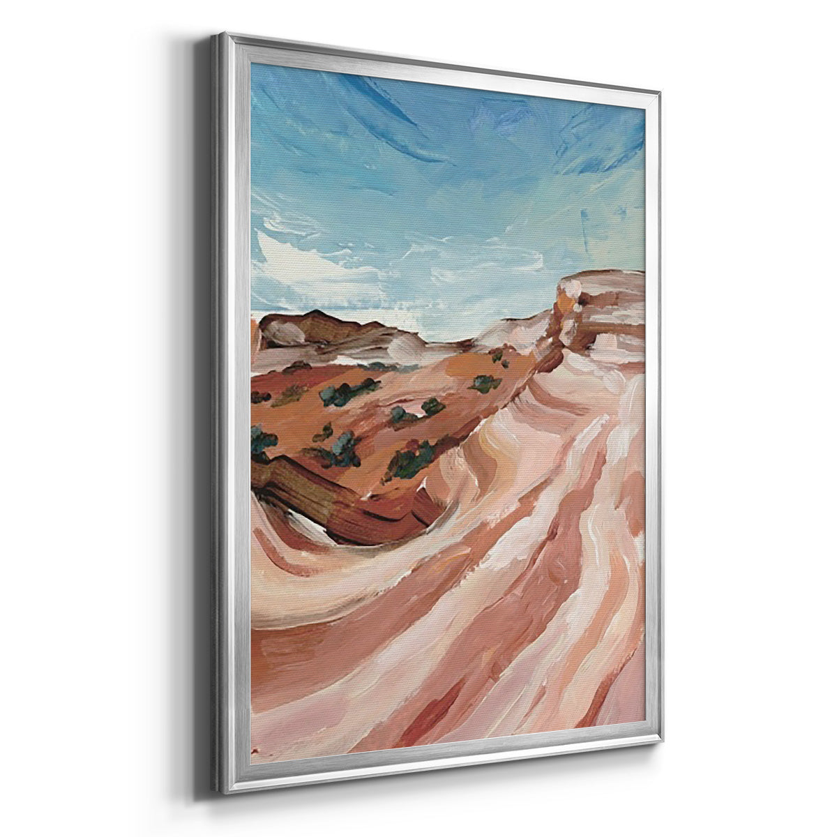 Impasto Plateau II - Modern Framed Canvas Print