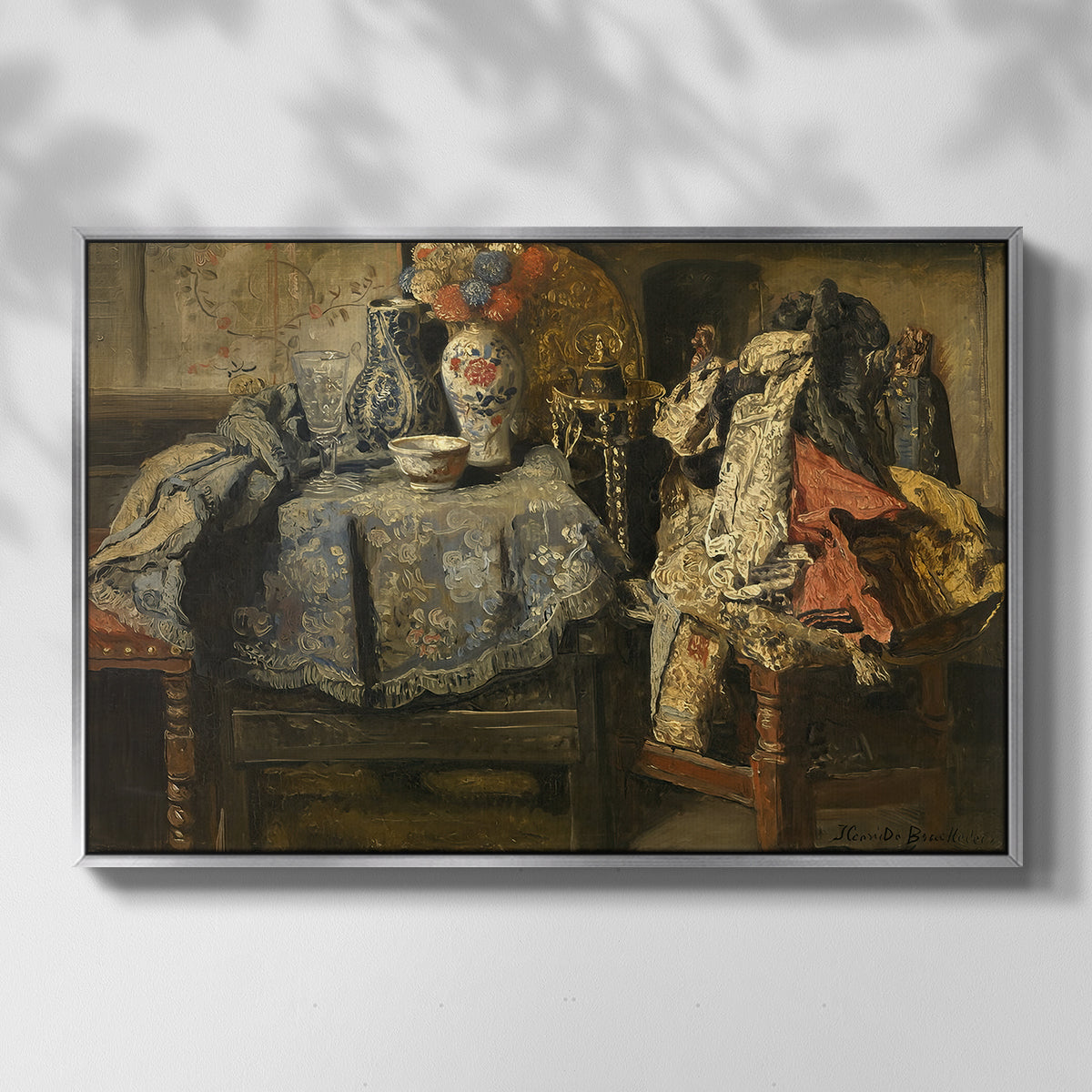 Still Life Requisites, 1885 - Floater Framed Canvas Print