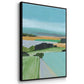 Bright Colored Countryside I - Framed Premium Gallery Wrapped Canvas L Frame 3 Piece Set - Ready to Hang