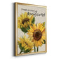 Fresh Picked Sunflowers - Modern Framed Canvas Print