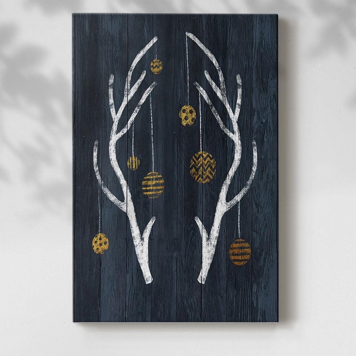 Antlers & Ornaments - Gallery Wrapped Canvas