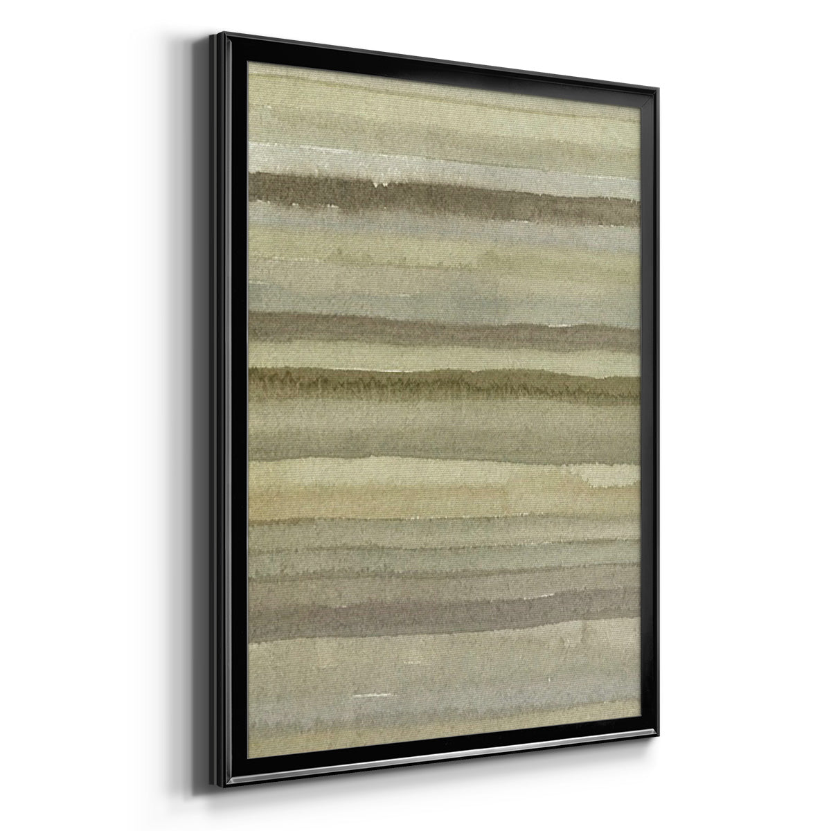 Lines in Neutral II - Modern Framed Canvas Print