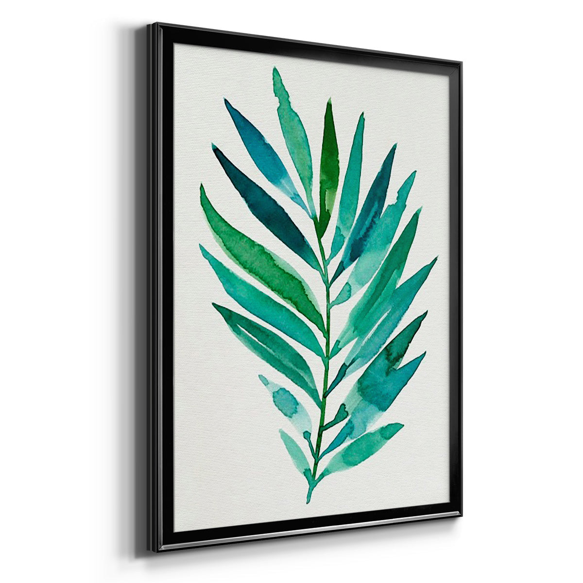 Palm Frond Flow I - Modern Framed Canvas Print