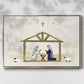 Away in a Manger Collection A - Framed Gallery Wrapped Canvas in Floating Frame