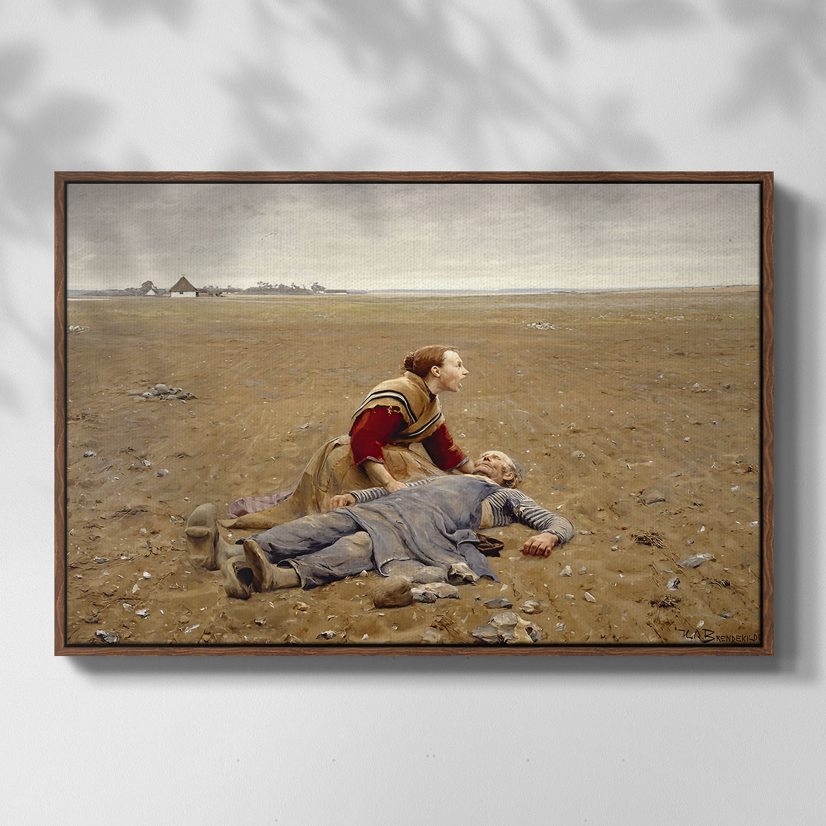 Worn Out (Udslidt), 1889 - Floater Framed Canvas Print