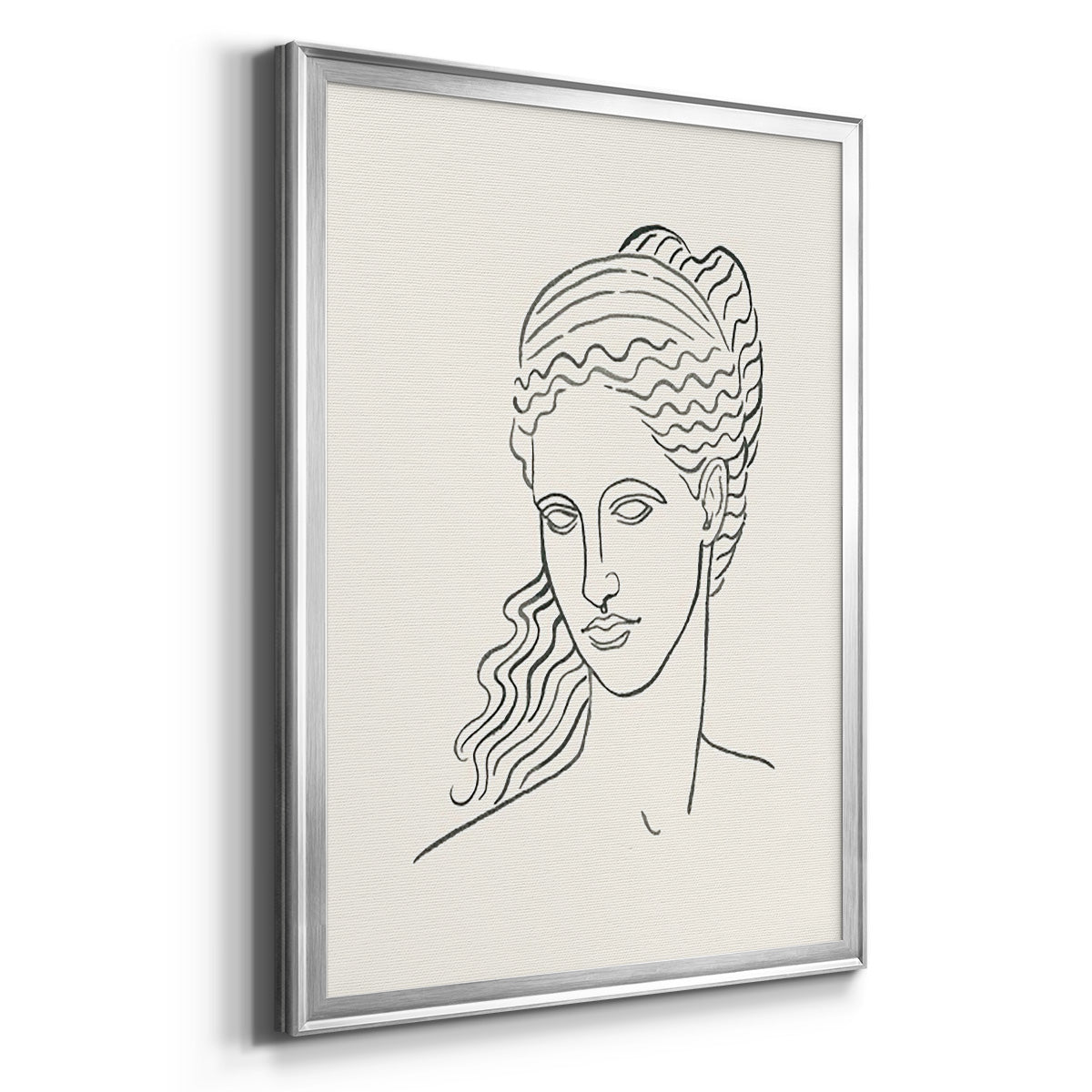 Greek Busts II - Modern Framed Canvas Print