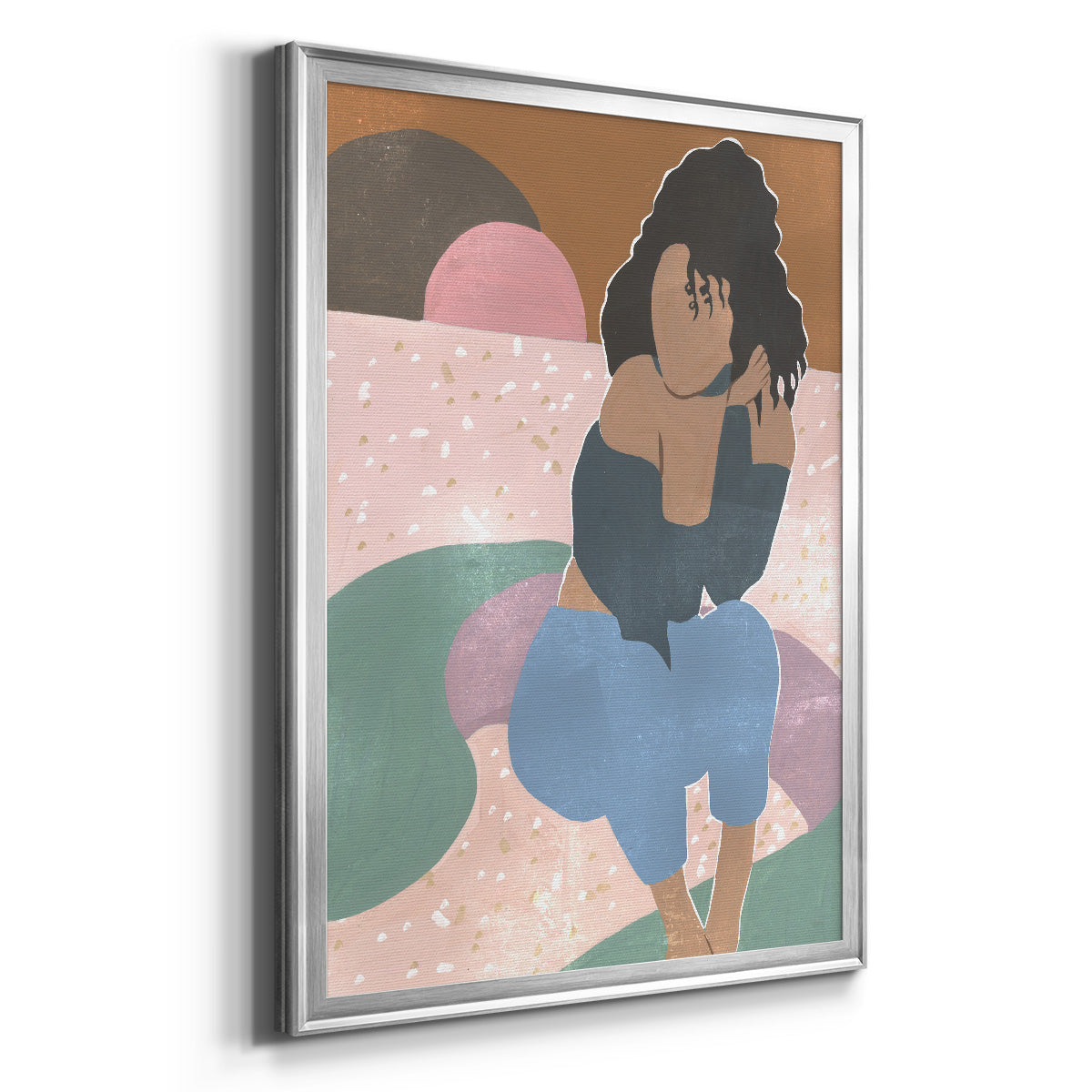 Curly Lady II - Modern Framed Canvas Print