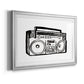 Boombox Sketch Premium Framed Print - Ready to Hang