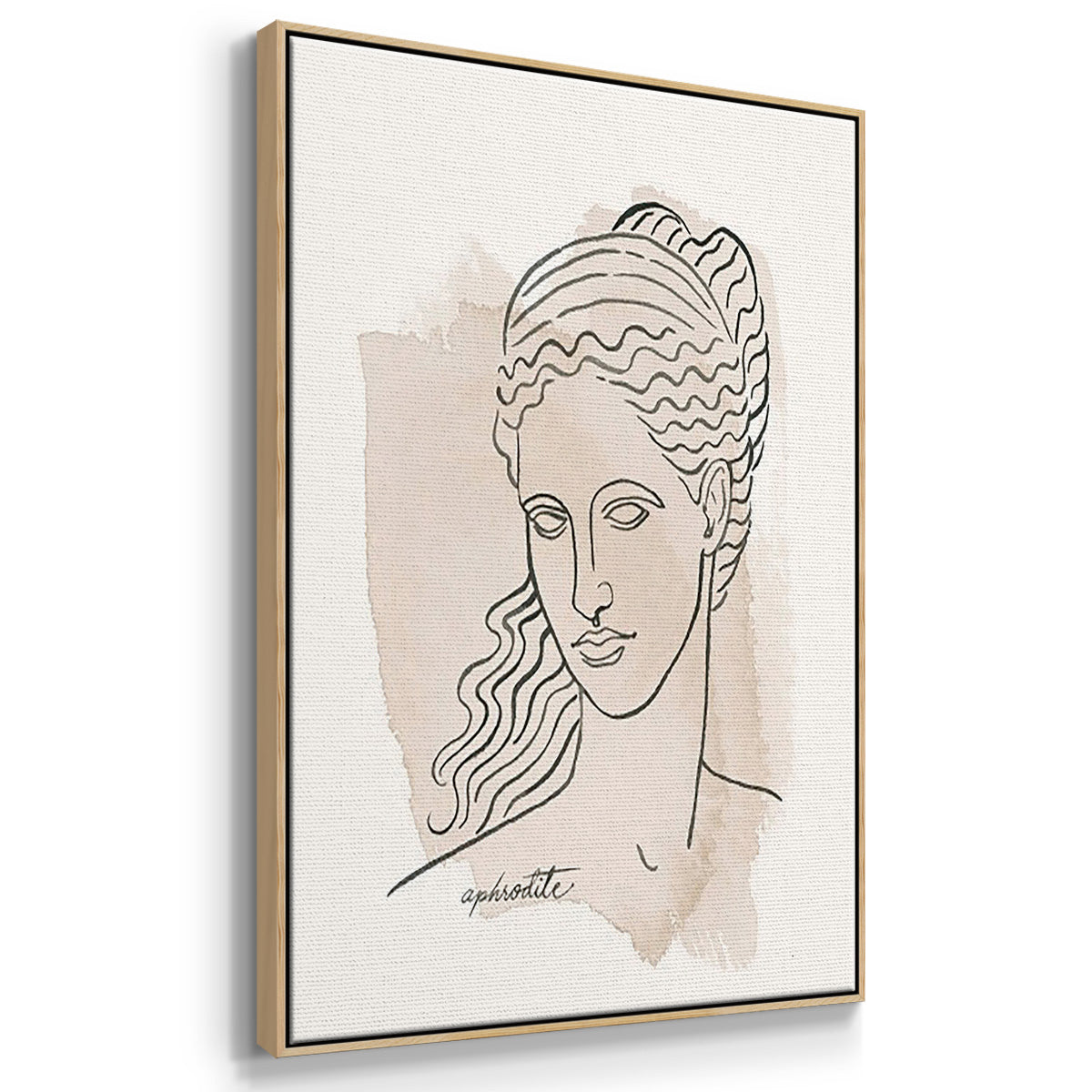 Greek Busts IV - Framed Premium Gallery Wrapped Canvas L Frame 3 Piece Set - Ready to Hang