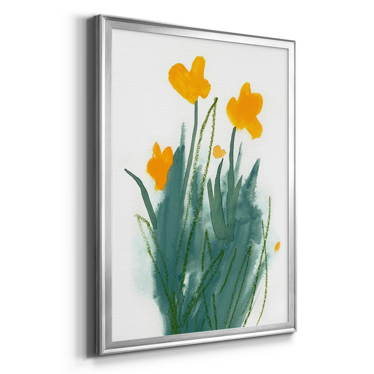 Daffodil Bunch I - Modern Framed Canvas Print