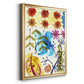 Flower Power II - Modern Framed Canvas Print