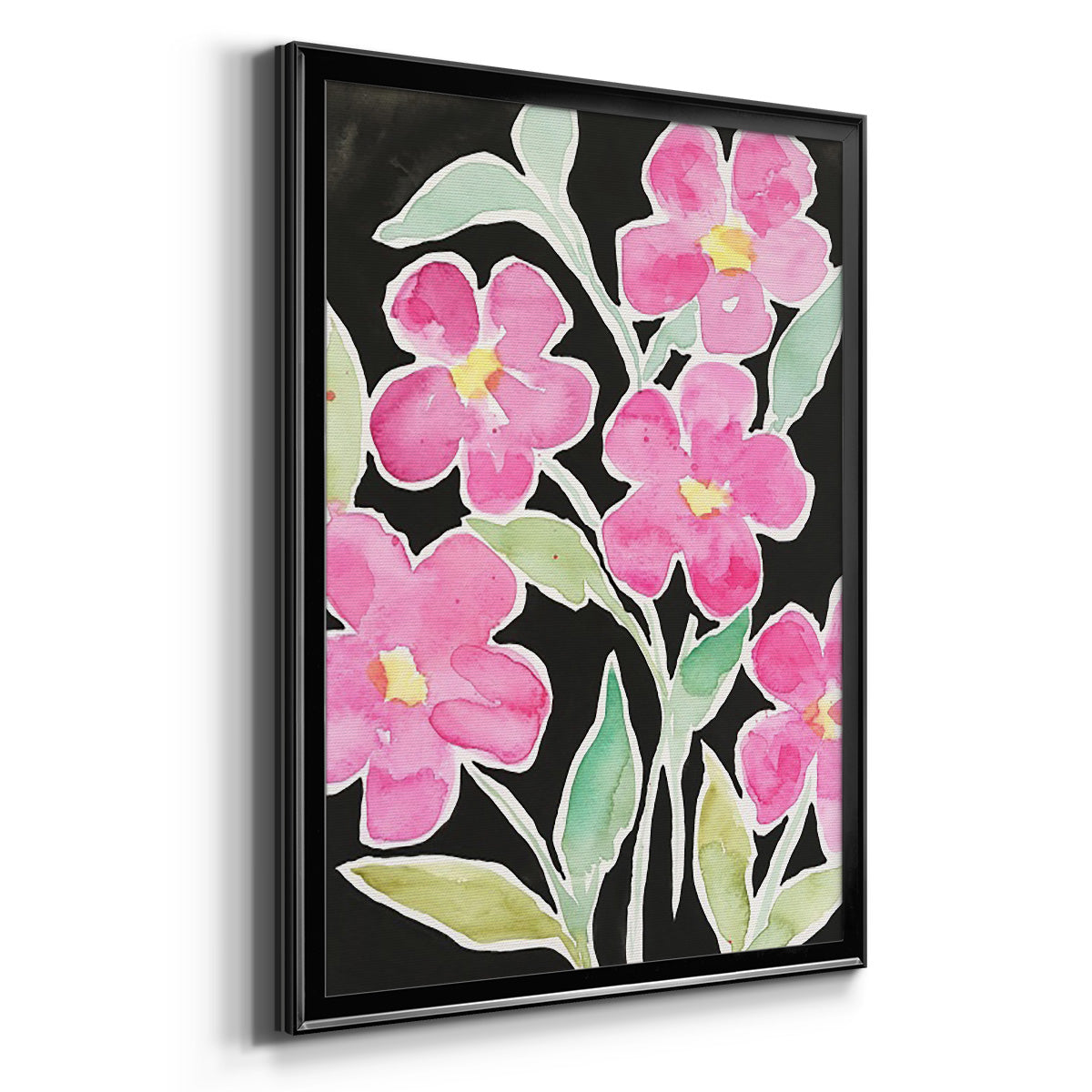 Floral Choir - Modern Framed Canvas Print