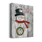 Let It Snow Snowman Premium Gallery Wrapped Canvas - Ready to Hang