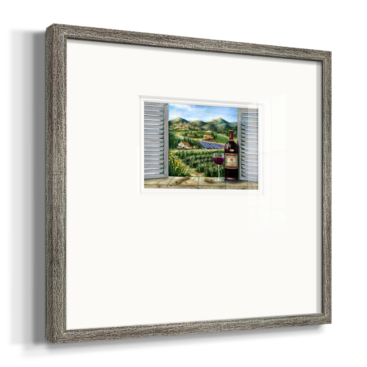 Tuscan Red and Vineyard Premium Framed Print Double Matboard