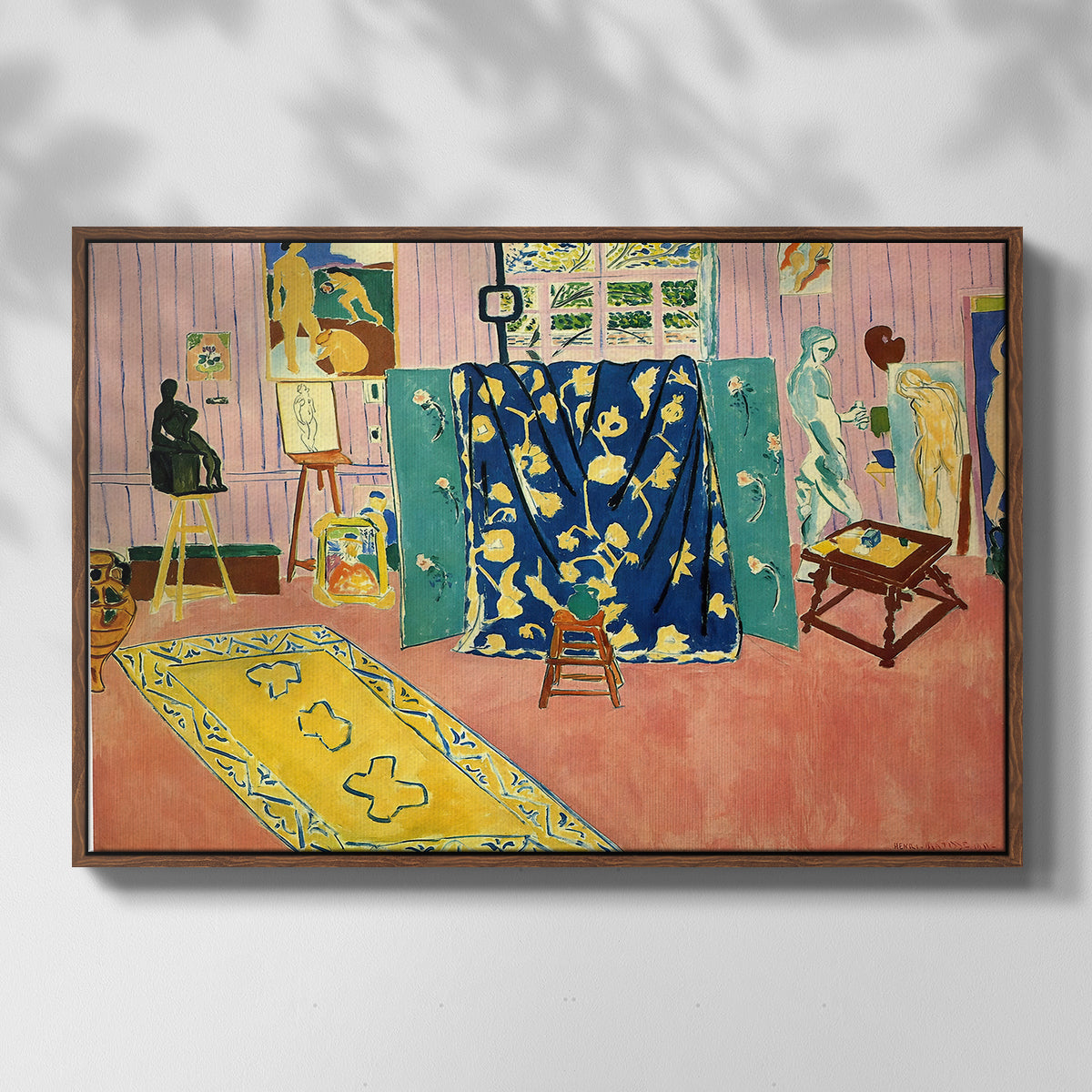 The Pink Studio (L'Atelier Rose), 1911 - Floater Framed Canvas Print