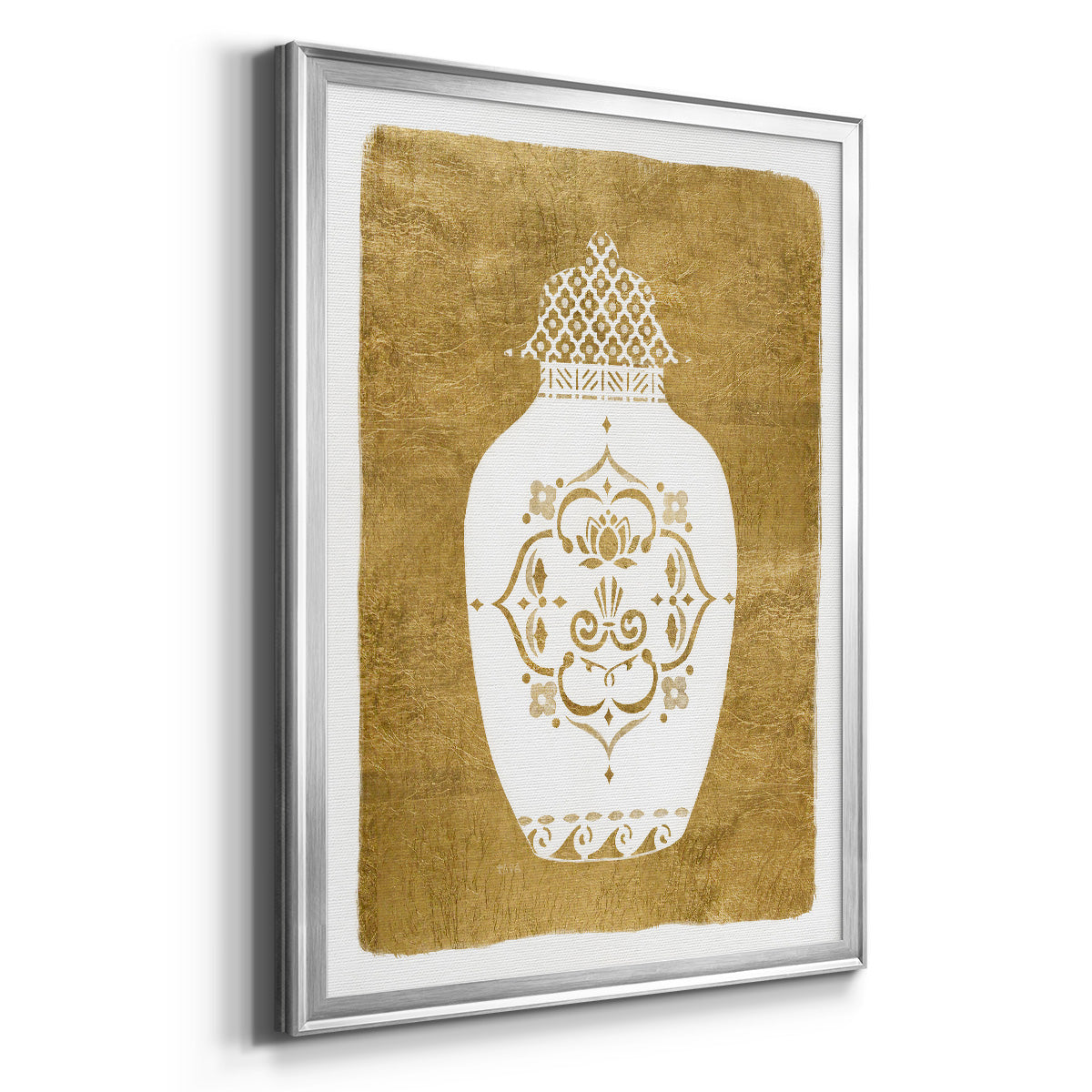 Golden Urn I - Modern Framed Canvas Print