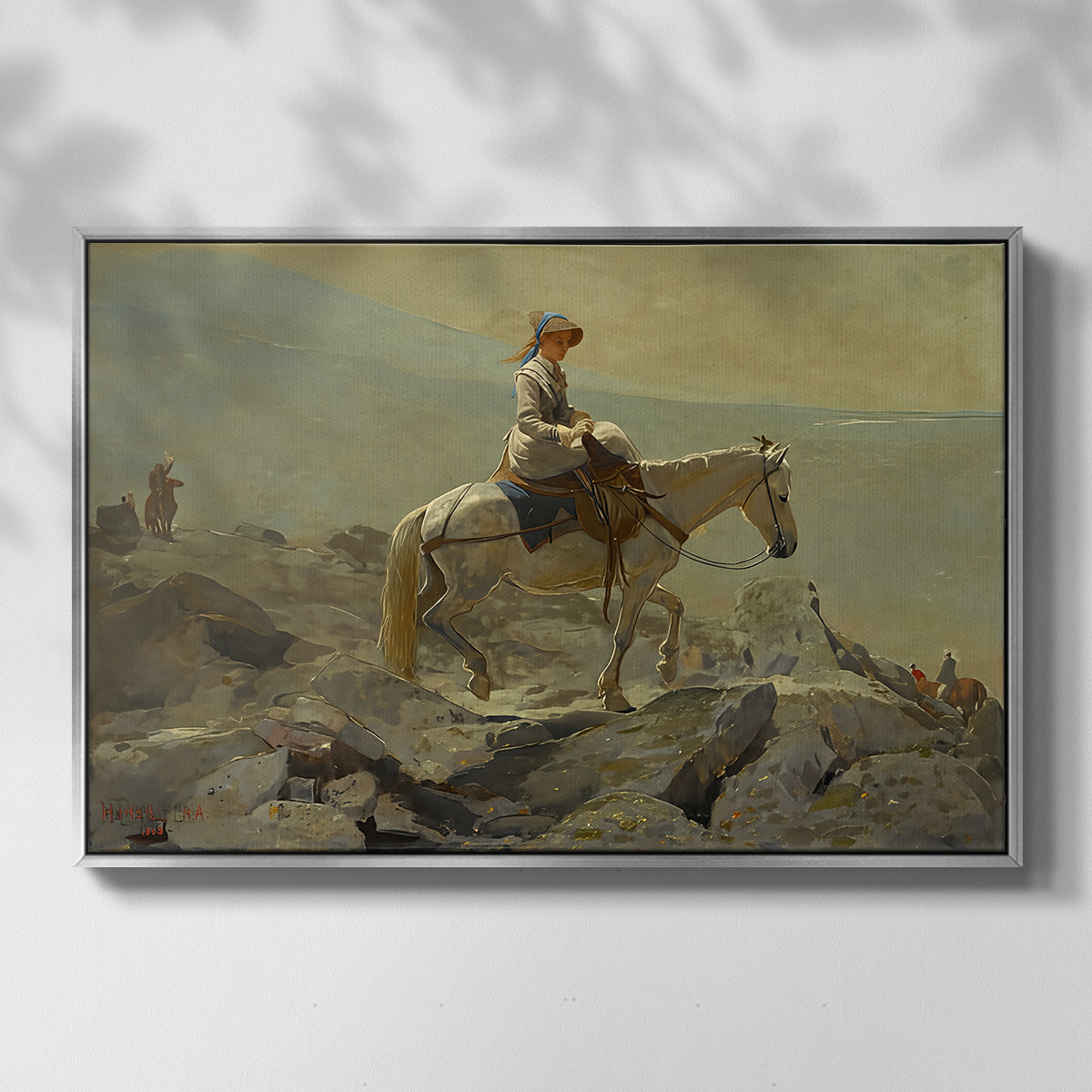 The Bridle Path, White Mountains, 1868 - Floater Framed Canvas Print
