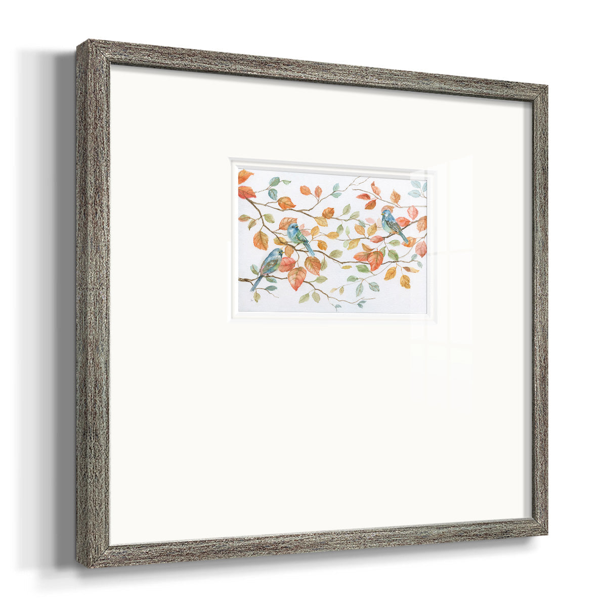 Bird Trio - Double Matboard Framed Print